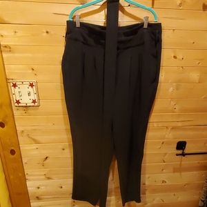 High-Waisted Belted Pants